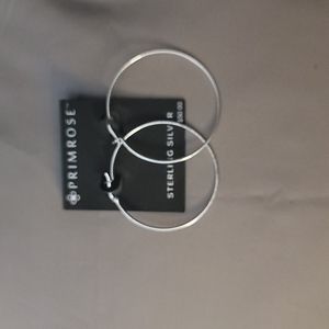 GORGEOUS STERLING SILVER PRIMROSE HOOPS- MUST SEE